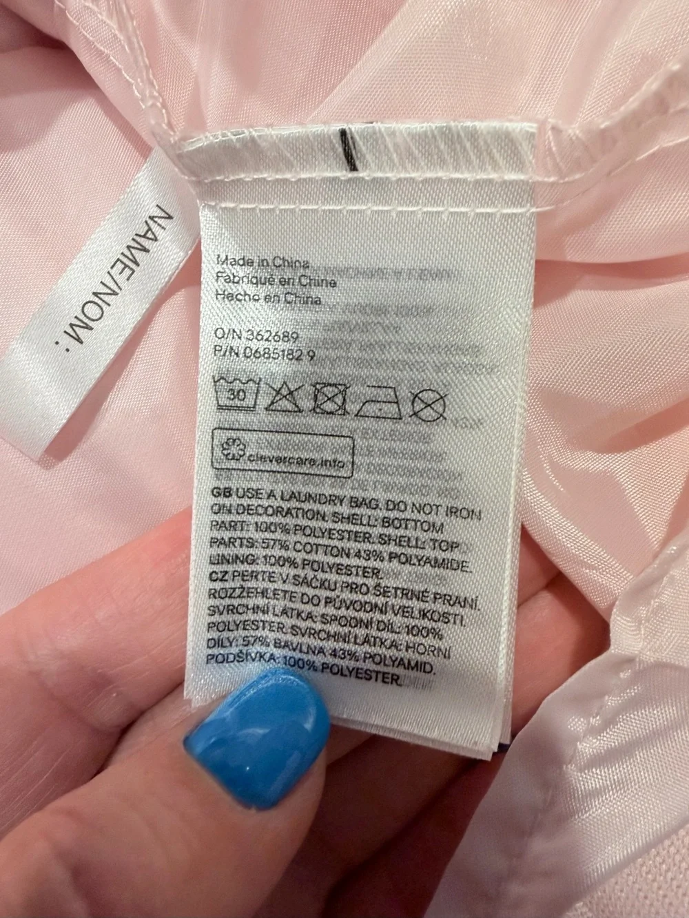 H&M Pale Pink Sequin Lace Dress